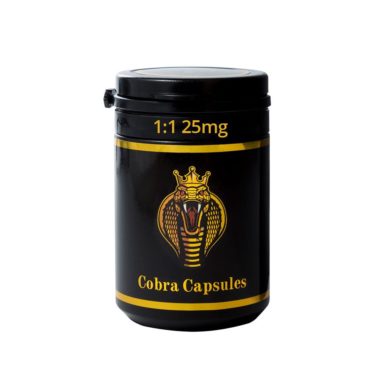 King Cobra Capsule Bottle 1:1 THC/CBD 25MG