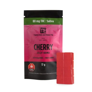 Twisted Jelly Bomb Cherry (Sativa-80mg THC)