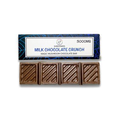 Shroomies – MILK CHOCOLATE CRUNCH BAR – 3000MG