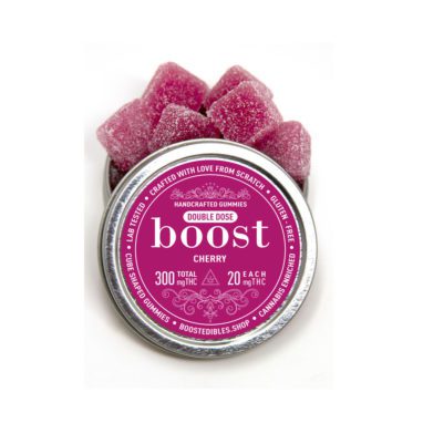 Boost – THC Cherry Gummies (300mg THC per Tin)