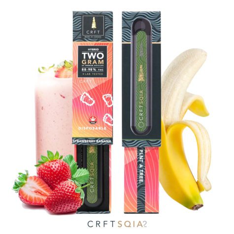 CRFT disposable vape strawberry banana SQIA2G 001 - Cannabis Deals In Canada
