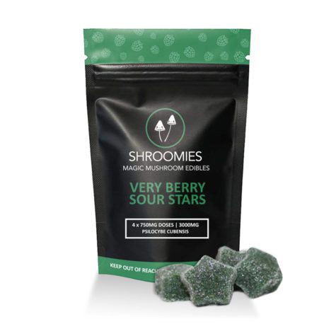 shroomies very berry sour stars 3000mg 001 - Cannabis Deals In Canada