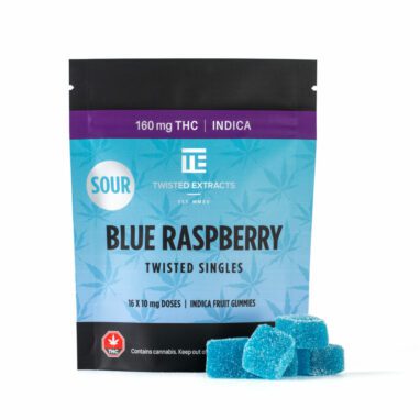 Twisted Extracts – Sour Twisted Singles – Blue Raspberry (160mg THC)