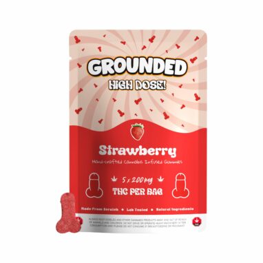 Grounded High Dose Cocks – Strawberry 1000mg Gummies