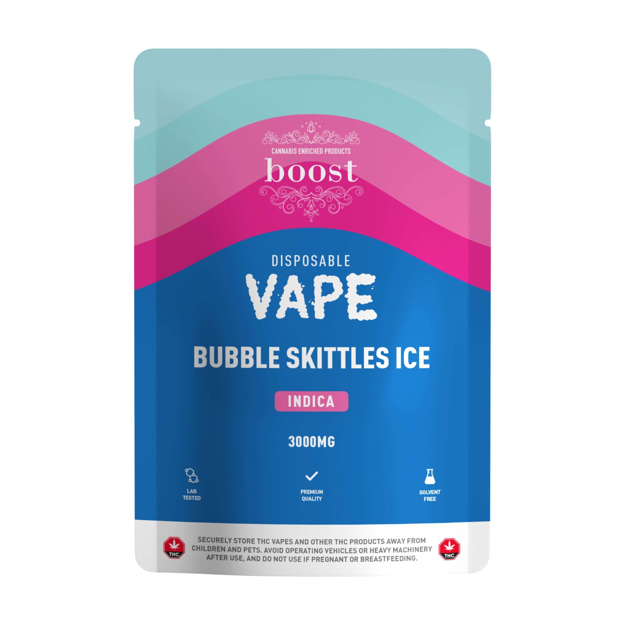 Boost Disposable THC Vape Cartridges – Bubble Skittles Ice 3g - Image 3
