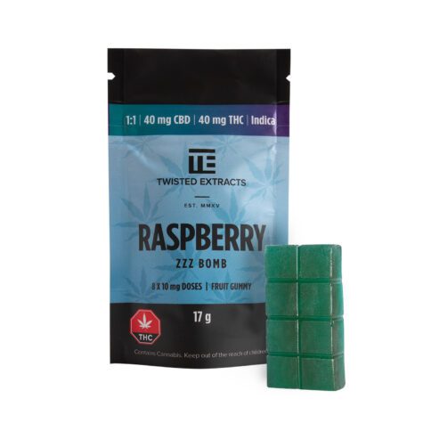 Twisted Jelly Blue Raspberry 1:1 THC:CBD zzz Bomb