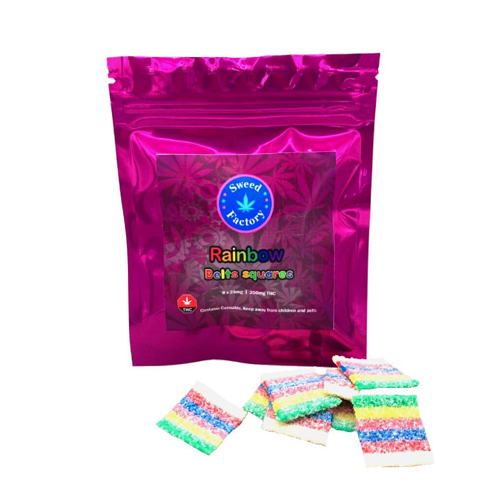 Sour Rainbow Strips Gummies by Sweed Factory | 200mg THC